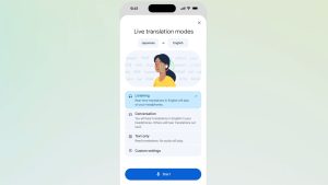 谷歌翻译iOS应用程序获得实时耳机翻译