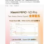 雷军公布小米 MiMo-V2-Pro 大模型最新“战绩”，Text Arena 榜单刷新突破全球前五