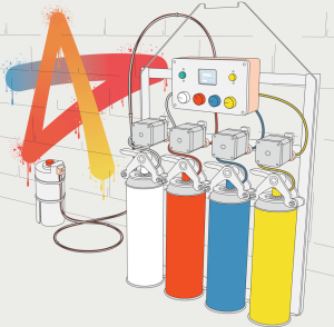 喷漆颜色的新方法