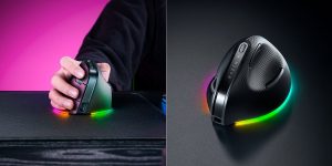 Razer Pro Click V2 垂直无线鼠标（配备 Chroma RGB）首发促销，售​​价 95 美元
