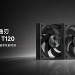 超频三推出曲刃 F5 T120 性能风扇：双滚珠轴承，提供反叶版本